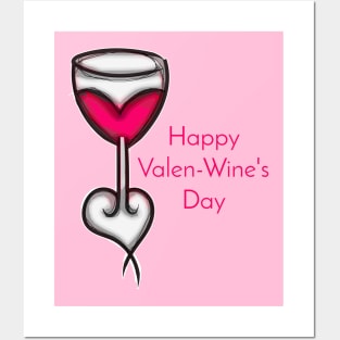 Happy Valen - Wines Day Posters and Art